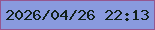 文字の大きさ：5、枠の色：95568f、背景の色：899ade、文字の色：12211b 無料ブログパーツのブログ時計