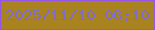 文字の大きさ：2、枠の色：9556e8、背景の色：aa8321、文字の色：7d6cd2 無料ブログパーツのブログ時計