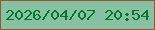 文字の大きさ：5、枠の色：95572b、背景の色：88c0a4、文字の色：037928 無料ブログパーツのブログ時計