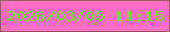 文字の大きさ：4、枠の色：955c54、背景の色：fb6ec4、文字の色：6ee42b 無料ブログパーツのブログ時計