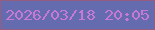 文字の大きさ：5、枠の色：955d80、背景の色：646bae、文字の色：c879d6 無料ブログパーツのブログ時計