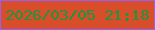文字の大きさ：4、枠の色：9560f4、背景の色：d84d2a、文字の色：1a973e 無料ブログパーツのブログ時計
