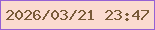 文字の大きさ：3、枠の色：9561d4、背景の色：fadbcf、文字の色：785a38 無料ブログパーツのブログ時計