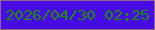 文字の大きさ：3、枠の色：956397、背景の色：470be4、文字の色：1b9203 無料ブログパーツのブログ時計
