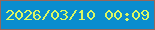 文字の大きさ：1、枠の色：95665b、背景の色：098dcf、文字の色：daf764 無料ブログパーツのブログ時計