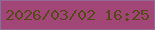文字の大きさ：2、枠の色：956995、背景の色：a14676、文字の色：58471d 無料ブログパーツのブログ時計