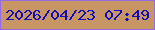 文字の大きさ：4、枠の色：956ae3、背景の色：c89565、文字の色：160cb7 無料ブログパーツのブログ時計