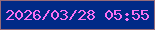 文字の大きさ：1、枠の色：956b79、背景の色：002a87、文字の色：fa71f3 無料ブログパーツのブログ時計