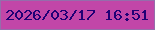 文字の大きさ：4、枠の色：956dab、背景の色：c246a8、文字の色：200075 無料ブログパーツのブログ時計
