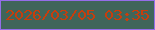 文字の大きさ：4、枠の色：956de9、背景の色：40655a、文字の色：c73d0c 無料ブログパーツのブログ時計