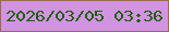 文字の大きさ：1、枠の色：956e4b、背景の色：d293e1、文字の色：1c6106 無料ブログパーツのブログ時計