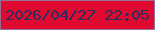 文字の大きさ：1、枠の色：956f95、背景の色：e00a30、文字の色：2b2d61 無料ブログパーツのブログ時計