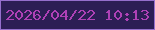 文字の大きさ：5、枠の色：956fcd、背景の色：2c1e55、文字の色：ae41b6 無料ブログパーツのブログ時計