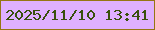 文字の大きさ：1、枠の色：957613、背景の色：dfb0ff、文字の色：39500b 無料ブログパーツのブログ時計