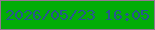 文字の大きさ：5、枠の色：957692、背景の色：02ad07、文字の色：28578e 無料ブログパーツのブログ時計