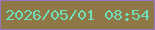 文字の大きさ：4、枠の色：9576bf、背景の色：8f7746、文字の色：70ddbb 無料ブログパーツのブログ時計