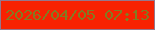 文字の大きさ：1、枠の色：95778c、背景の色：f72201、文字の色：837b22 無料ブログパーツのブログ時計