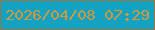 文字の大きさ：4、枠の色：957842、背景の色：14a2c2、文字の色：d2983c 無料ブログパーツのブログ時計