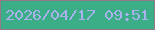 文字の大きさ：3、枠の色：95788a、背景の色：3bae87、文字の色：a9b2ec 無料ブログパーツのブログ時計