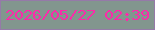 文字の大きさ：2、枠の色：957aa8、背景の色：82968e、文字の色：fb2aa9 無料ブログパーツのブログ時計