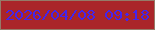 文字の大きさ：2、枠の色：957b68、背景の色：aa2529、文字の色：4424eb 無料ブログパーツのブログ時計