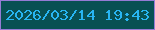 文字の大きさ：1、枠の色：957bd5、背景の色：085053、文字の色：28b5f2 無料ブログパーツのブログ時計