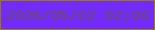 文字の大きさ：5、枠の色：957c03、背景の色：732afa、文字の色：6b4b6a 無料ブログパーツのブログ時計