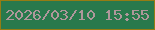 文字の大きさ：3、枠の色：957c13、背景の色：28794c、文字の色：af979b 無料ブログパーツのブログ時計