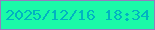 文字の大きさ：1、枠の色：957cbf、背景の色：1bfaa8、文字の色：00b3c1 無料ブログパーツのブログ時計