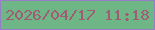 文字の大きさ：1、枠の色：957ec3、背景の色：6fb687、文字の色：9f5d75 無料ブログパーツのブログ時計