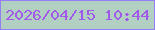文字の大きさ：5、枠の色：957ef8、背景の色：b1d0c2、文字の色：a159eb 無料ブログパーツのブログ時計