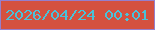 文字の大きさ：1、枠の色：957fcc、背景の色：d4513f、文字の色：49c2d9 無料ブログパーツのブログ時計