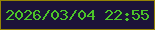 文字の大きさ：2、枠の色：958305、背景の色：1c1338、文字の色：4cc429 無料ブログパーツのブログ時計