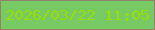 文字の大きさ：2、枠の色：958369、背景の色：78cb64、文字の色：96de07 無料ブログパーツのブログ時計