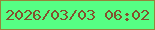 文字の大きさ：4、枠の色：95853a、背景の色：56ff84、文字の色：83512e 無料ブログパーツのブログ時計