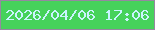 文字の大きさ：1、枠の色：9588a0、背景の色：46d25b、文字の色：caf4ff 無料ブログパーツのブログ時計