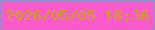 文字の大きさ：1、枠の色：958acb、背景の色：fa5acc、文字の色：c4a805 無料ブログパーツのブログ時計