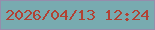 文字の大きさ：4、枠の色：958dac、背景の色：78abb0、文字の色：b14134 無料ブログパーツのブログ時計