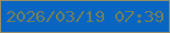 文字の大きさ：4、枠の色：958e6c、背景の色：0865c1、文字の色：707f5b 無料ブログパーツのブログ時計
