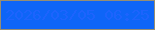 文字の大きさ：5、枠の色：958e73、背景の色：0e65f7、文字の色：1d64fd 無料ブログパーツのブログ時計