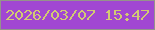 文字の大きさ：4、枠の色：95938b、背景の色：a147d2、文字の色：d2ca73 無料ブログパーツのブログ時計