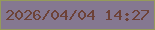 文字の大きさ：2、枠の色：959a5b、背景の色：857891、文字の色：6d4238 無料ブログパーツのブログ時計