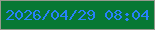 文字の大きさ：1、枠の色：959a8e、背景の色：077834、文字の色：2881fa 無料ブログパーツのブログ時計