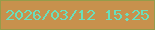 文字の大きさ：3、枠の色：959c4a、背景の色：c7914d、文字の色：69dfbd 無料ブログパーツのブログ時計