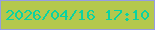 文字の大きさ：4、枠の色：959ce3、背景の色：b4c84d、文字の色：0ad3a2 無料ブログパーツのブログ時計