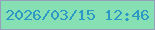 文字の大きさ：5、枠の色：959fbd、背景の色：86e0b4、文字の色：2b99c4 無料ブログパーツのブログ時計