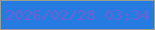 文字の大きさ：5、枠の色：95a194、背景の色：267be1、文字の色：6962d7 無料ブログパーツのブログ時計