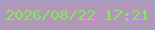 文字の大きさ：3、枠の色：95a2cb、背景の色：b397b8、文字の色：80ed56 無料ブログパーツのブログ時計