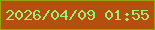 文字の大きさ：4、枠の色：95a309、背景の色：b3500d、文字の色：9eed7b 無料ブログパーツのブログ時計