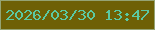 文字の大きさ：5、枠の色：95a373、背景の色：6e6005、文字の色：5bc9a2 無料ブログパーツのブログ時計